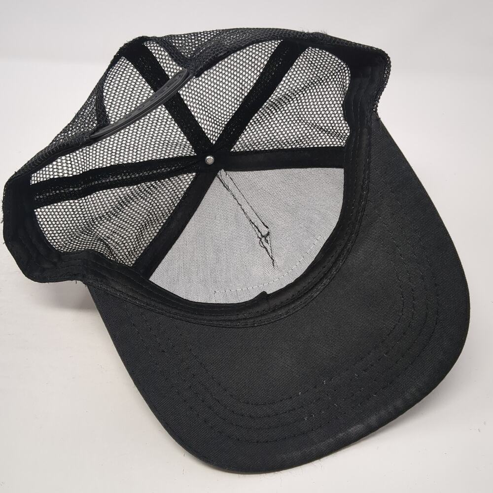 American Flag Patch Snapback Trucker Hat Black On… - image 7